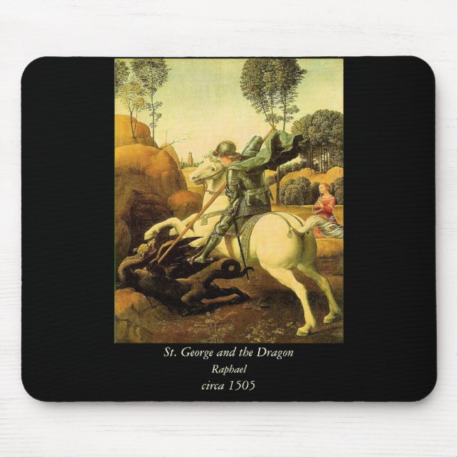 Raphael's "St. George and the Dragon" (ca. 1505) Mousepad (Vorne)