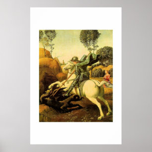 Raphael's "St. George and the Dragon" (ca. 1505) Poster