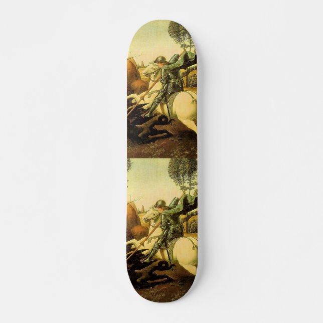 Raphael's "St. George and the Dragon" (ca. 1505) Skateboard (Vorne)