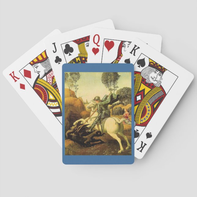 Raphael's "St. George and the Dragon" (ca. 1505) Spielkarten (Rückseite)