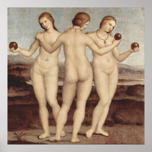 Raphael's Three Graces Poster Print