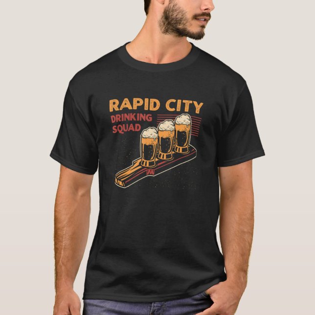 Rapid City Drink Squad South Dakota Beer Sd Bo T-Shirt (Vorderseite)