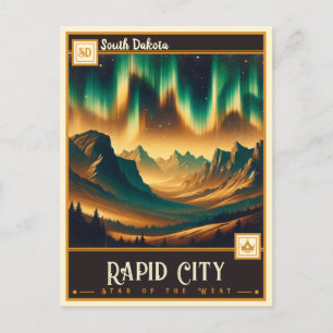 Rapid City, South Dakota Vintage Postkarte