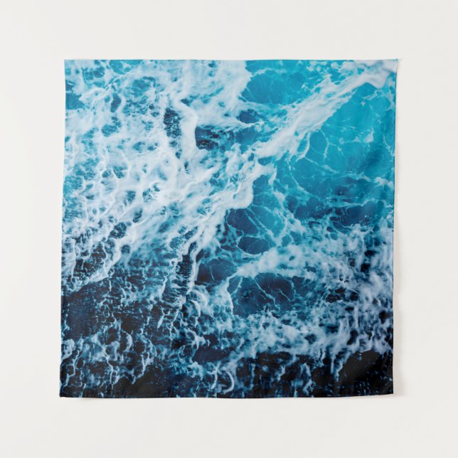 Rapid sea while sailing ship. Dramatic and picture Wandteppich (Vorderseite)