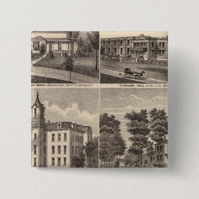 Rapidan Mills and Residences in Rapidan, Minnesota Button (Vorderseite)