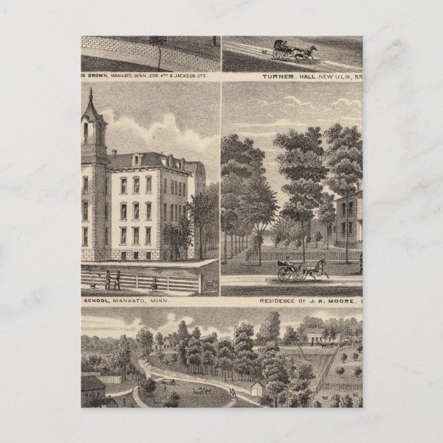 Rapidan Mills and Residences in Rapidan, Minnesota Postkarte (Vorderseite)