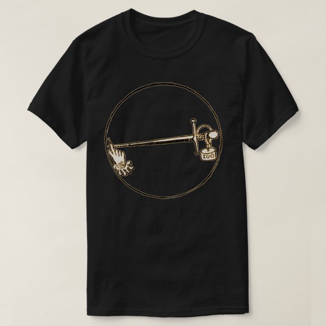 Rapier Stab HEMA fencing Carranza Plate T-Shirt (Design vorne)