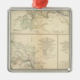Rappahannock R, Chancellorsville, Fredericksburg Silbernes Ornament