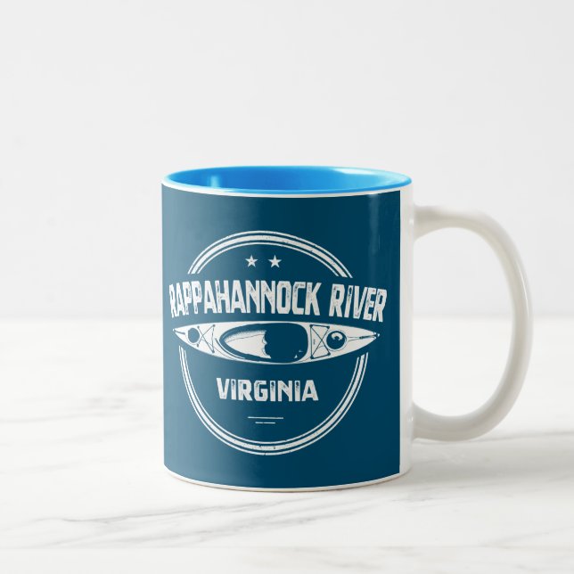 Rappahannock River, Virginia Zweifarbige Tasse (Rechts)