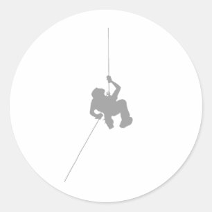 rappelling runder aufkleber
