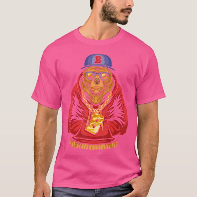 Rapper Bear Hip Hop Teddy Rap Gangster Hippie Ange T-Shirt (Vorderseite)