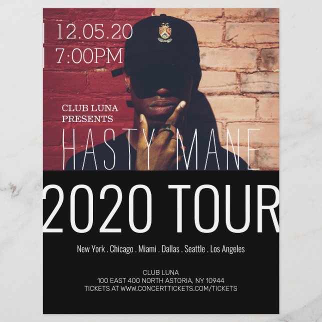 Rapper Concert Band Music Tour Flyer (Vorne)