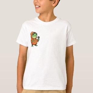Rapper Frosch mit Mikrofon Kinder T-Shirt