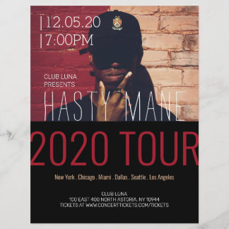 Rapper Konzertband Musik Tournee Flyer