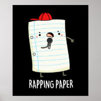 Rapping Papier Funny Wrapping Paper Puff Dark BG