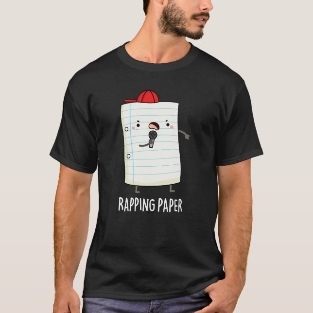 Rapping Papier Funny Wrapping Paper Puff Dark BG T-Shirt (Vorderseite)