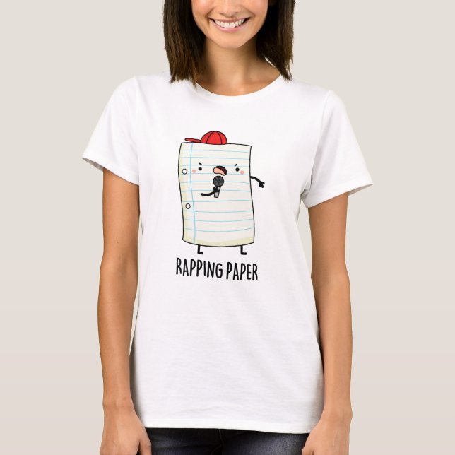 Rapping Papier Funny Wrapping Paper Puffer T-Shirt (Vorderseite)