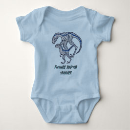 Raptor dinosaur Baby Boy Girl Blue Säugling Strampler