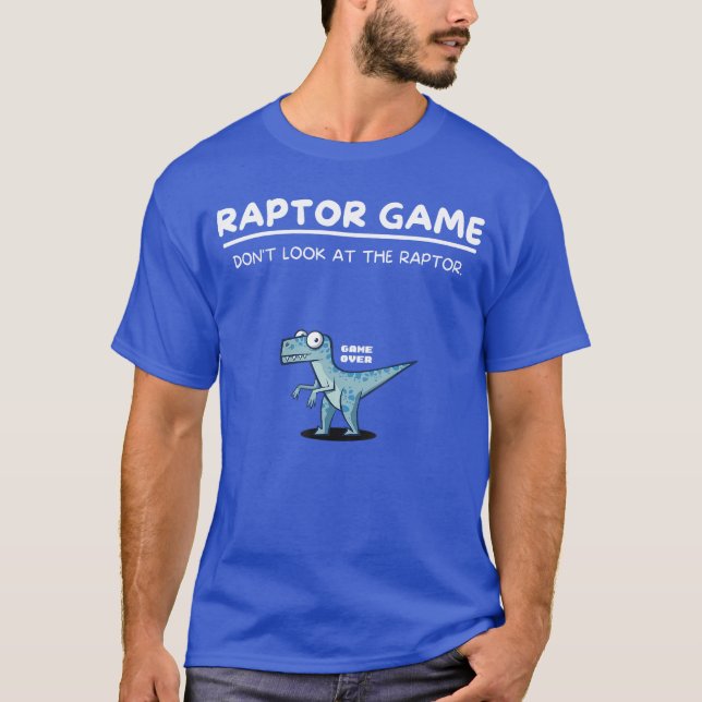 Raptor Game Funny Dinosaur Meme Comic Velociraptor T-Shirt (Vorderseite)