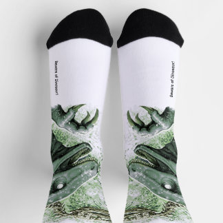 Raptor in Grün Socken