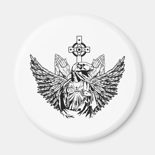 Raptor Jesus Lieben Sie Magnet (Vorne)