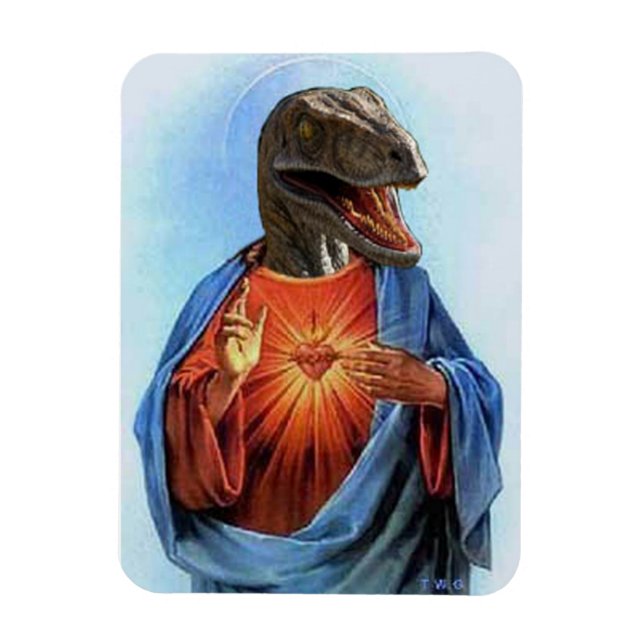 Raptor Jesus Magnet (Vertikal)