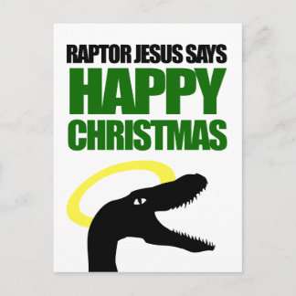 Raptor Jesus sagt glücklich Weihnachten