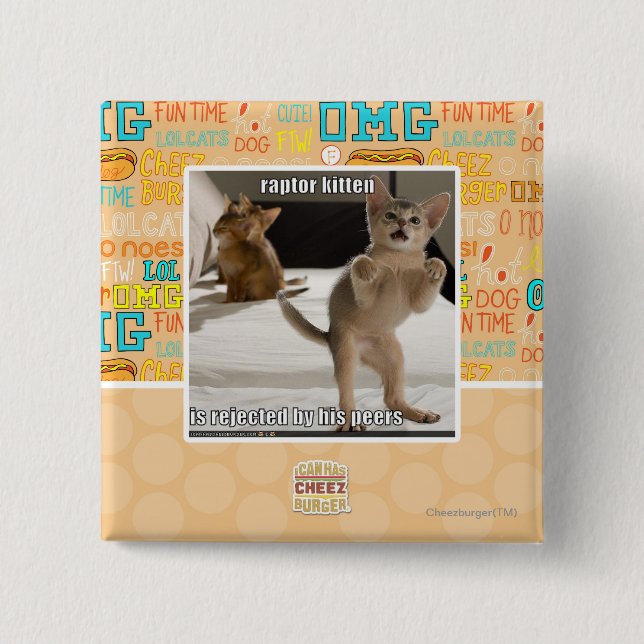 Raptor Kitten Button (Vorderseite)