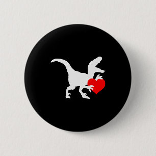 Raptor-Liebe Valentinstag Geschenk Dino Raptor Her Button