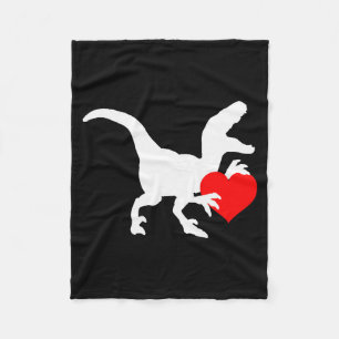 Raptor-Liebe Valentinstag Geschenk Dino Raptor Her Fleecedecke