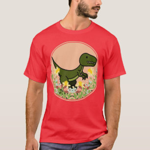 Raptor Velociraptor Dino Dinosaurier Blume T-Shirt