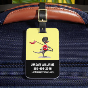 Raptor verkleidete sich als britische Garde. Gepäckanhänger