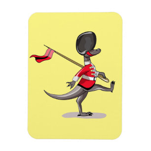 Raptor verkleidete sich als britische Garde. Magnet