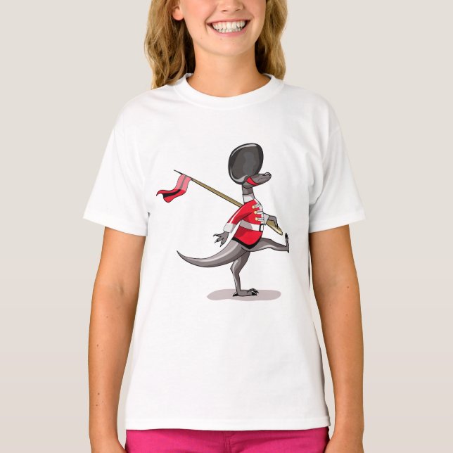 Raptor verkleidete sich als britische Garde. T-Shirt (Vorderseite)