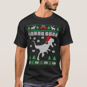 Raptor Weihnachtsmannmütze Velociraptor Dinosaur U T-Shirt