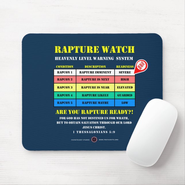 Rapture Alert Levels Mousepad (Mit Mouse)
