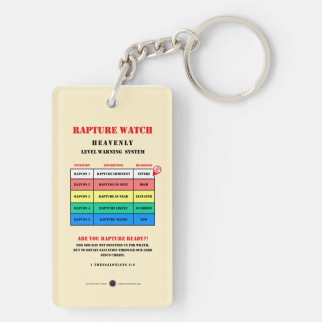 Rapture-Alert-Levels Schlüsselanhänger (Rückseite)