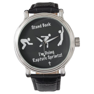 Rapture Sprintz! von Fay Goss Men's Vintag Black Armbanduhr