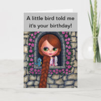 Rapunzel Big Eyes Girl Doll Niedlich Redhead Blueb