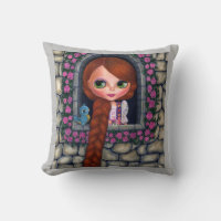 Rapunzel Big Eyes Girl Doll Niedlich Redhead Blueb