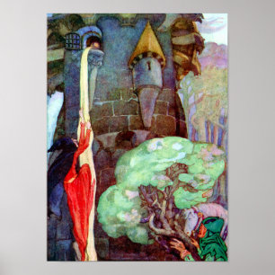 Rapunzel Fairy Tale by Anne Anderson Print Poster