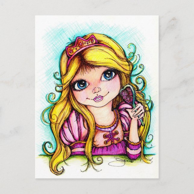 Rapunzel Fairy Tale Dream Postkarte (Vorderseite)
