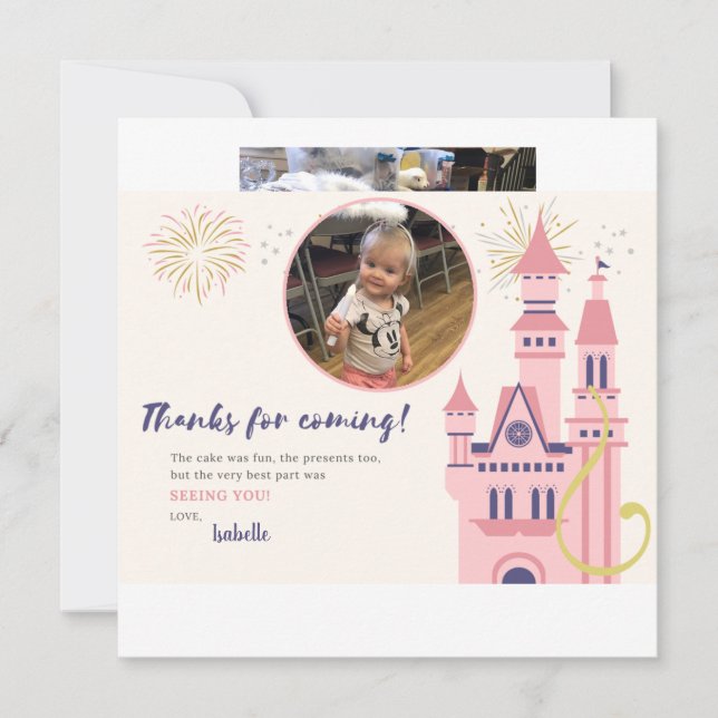Rapunzel Foto Vielen Dank Karte (Vorderseite)