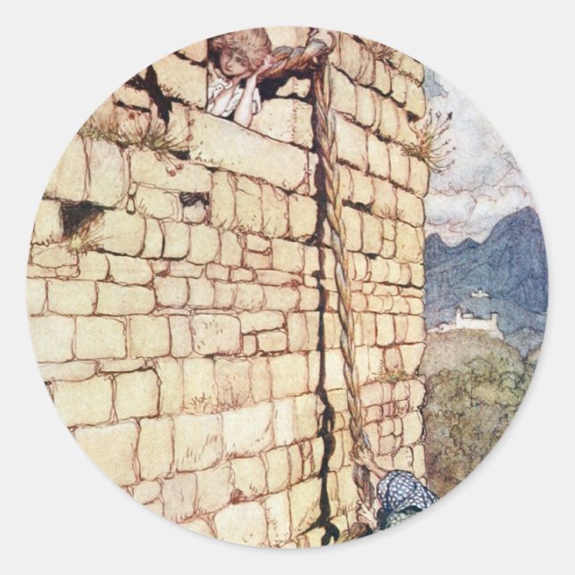 Rapunzel Runder Aufkleber (Vorderseite)