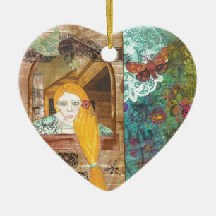 Rapunzel, träumend keramikornament