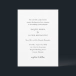 Raquel Classic Elegant Wedding Einladung<br><div class="desc">Elegante Hochzeitseinladung mit einem einfachen und klassischen Design mit traditioneller Serife und eleganten Script-Schriftart.</div>