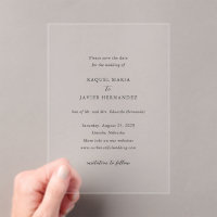 Raquel Classic Elegant Wedding Save the Date