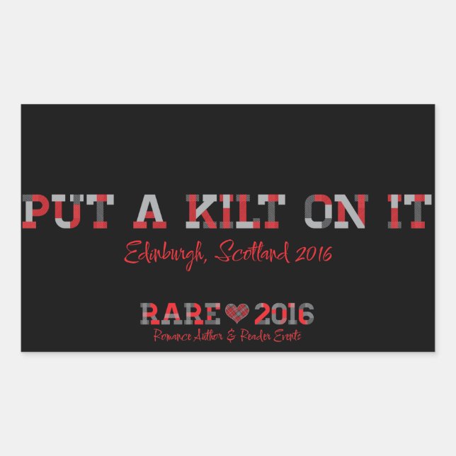 RARE16 Kilt Aufkleber (Vorderseite)