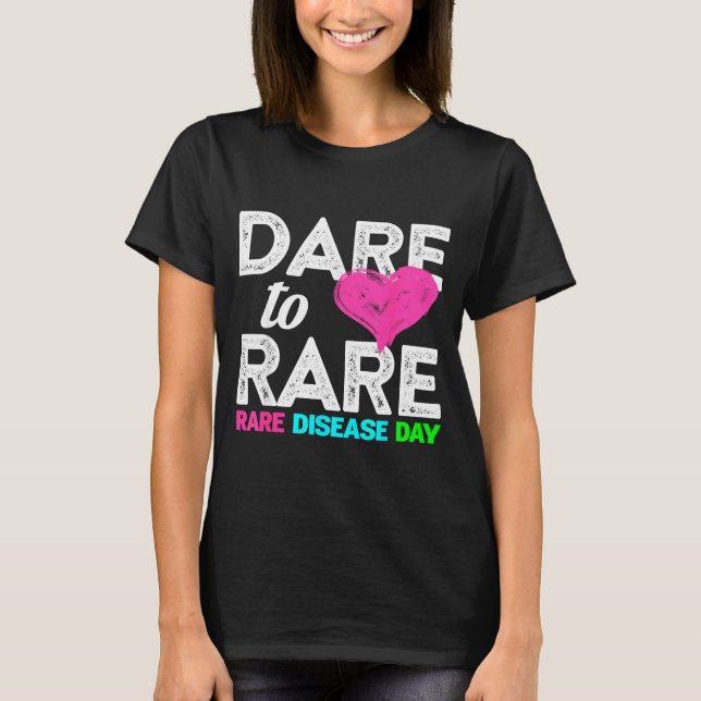 Rare Disease Awareness Shirt - Dare To Rare Diseas (Vorderseite)