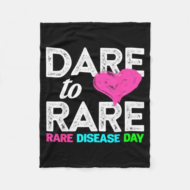 Rare Disease Awareness Shirt - Dare To Rare Diseas Fleecedecke (Vorderseite)